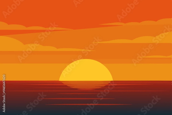 Fototapeta sunset over the sea 