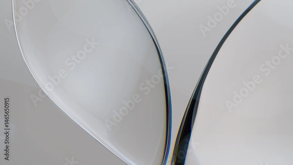 Fototapeta Abstract beautiful reflection and refraction glass. 3d rendering illustration not AI