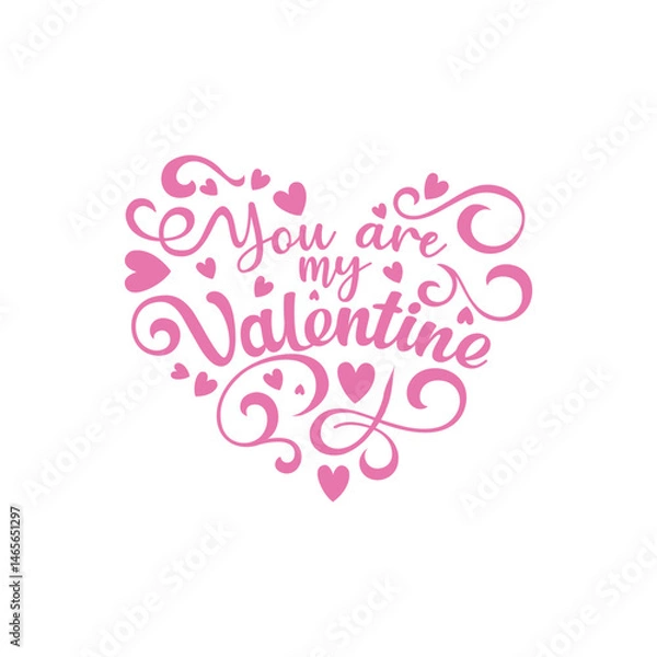 Obraz valentines day design with geometry