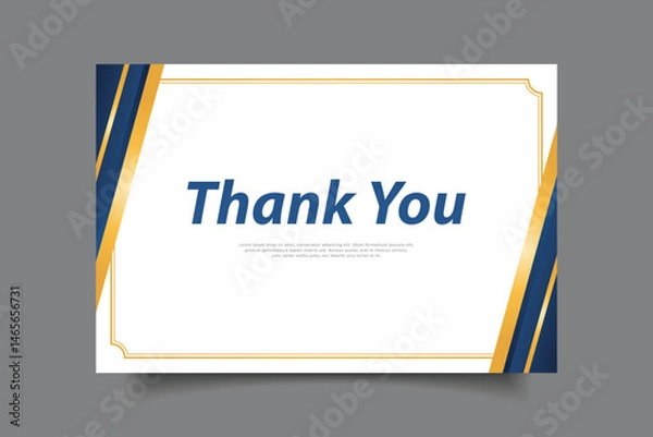 Obraz thank you card template design