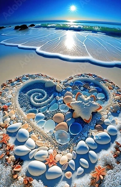 Obraz sea shells on the beach