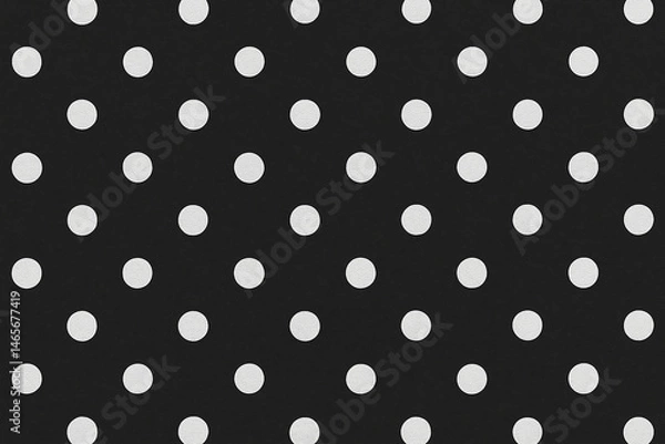 Obraz Black background with white polka dots