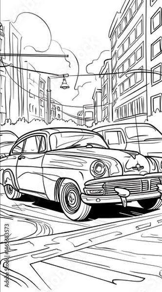 Obraz car coloring page