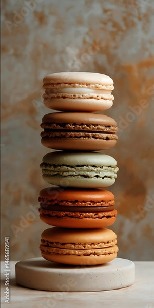 Obraz macaron on a light background