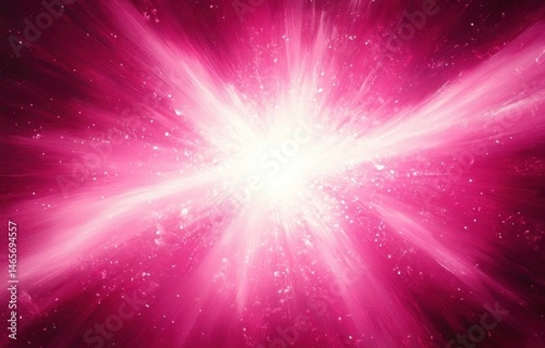 Obraz Bright intense pink explosion of light with radiating streaks and particles creating a dynamic energetic effect