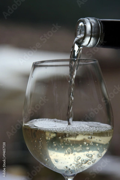 Obraz Pouring white wine