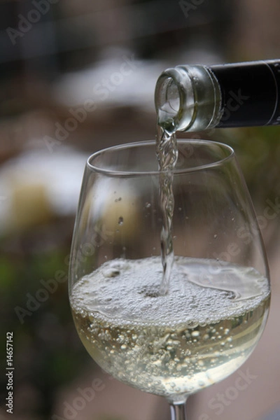 Obraz Pouring white wine