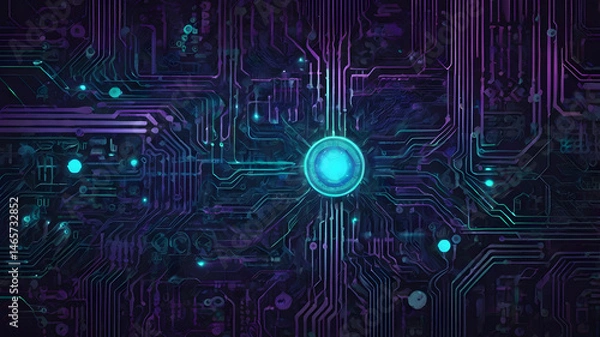 Fototapeta Futuristic Technology Pattern Background
