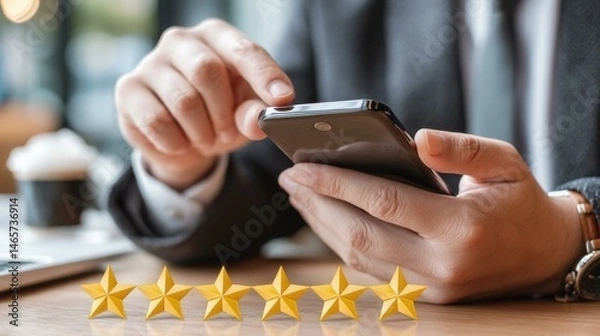 Obraz Enhance your business with topnotch service and earn fivestar ratings from satisfied customers on their smartphones.