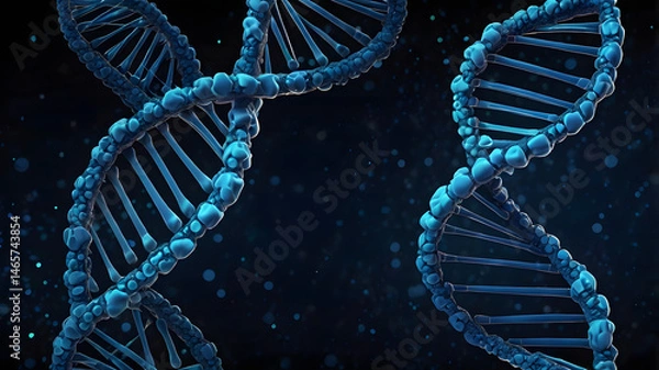 Fototapeta Futuristic DNA Strand Pattern Background