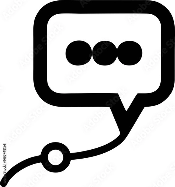 Fototapeta Connected thoughts bubble through the wire