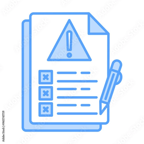 Obraz risk icon blue