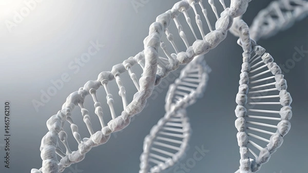 Obraz Minimal DNA Double Helix on Soft Gradient Backdrop