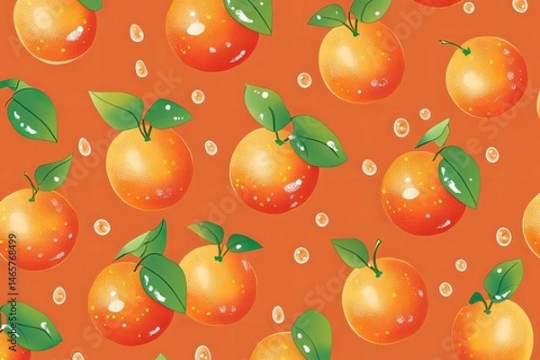 Fototapeta Fresh Oranges Pattern