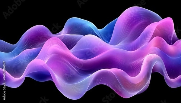 Obraz Abstract flowing vibrant waves