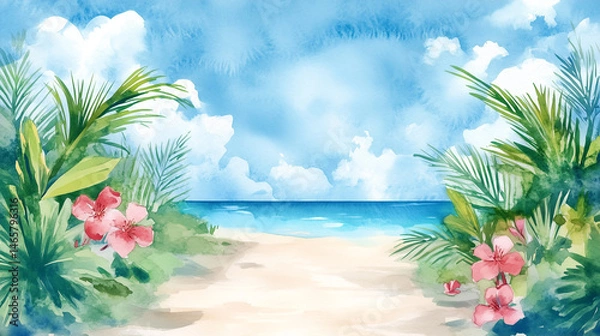 Obraz Watercolor Summer Vibes
水彩の夏色背景
