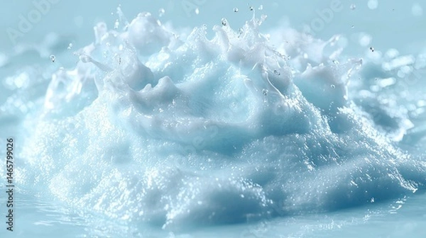 Fototapeta Abstract Frothy Water Splash: A Study in Light and Texture