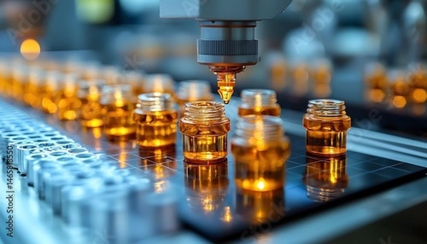 Obraz Automated filling of amber vials