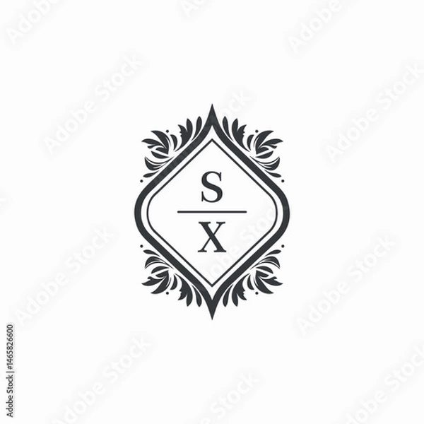 Obraz SX Initials Wedding Logo Vector Art  Icons  and Graphics