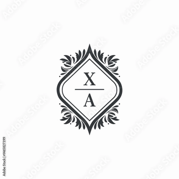 Obraz XA Initials Wedding Logo Vector Art  Icons  and Graphics