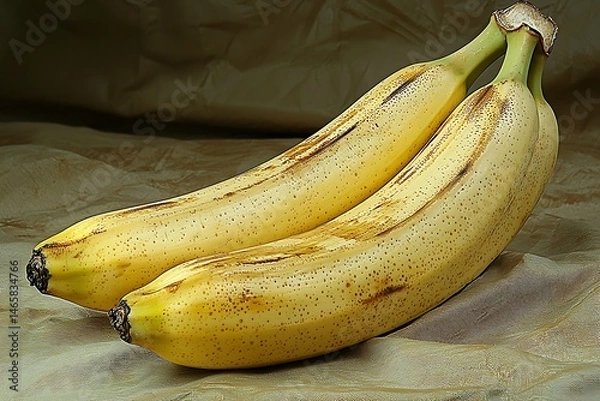 Obraz Ripe yellow bananas with brown spots