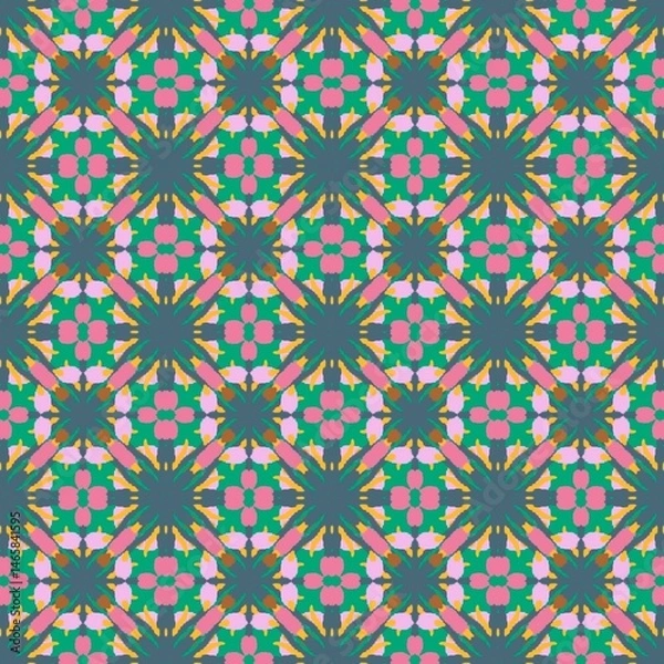 Fototapeta vector seamless pattern with flowers