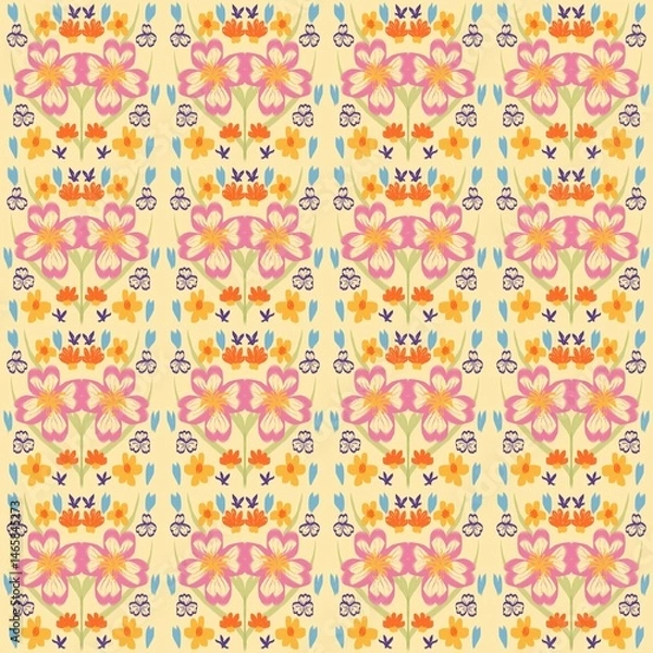 Obraz seamless pattern with colorful flowers