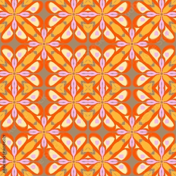 Fototapeta seamless pattern with flowers