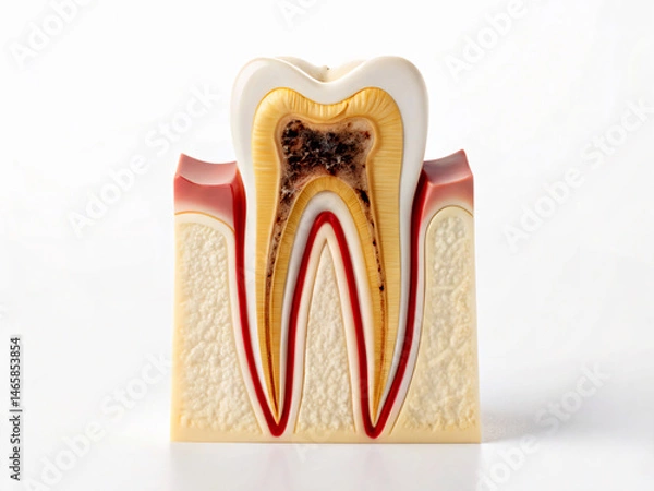 Fototapeta tooth. heart, love, tooth, dental, anatomy, symbol, dentist, illustration, human, teeth, valentine, design, root, bone, shape, dentistry, canal, gum, enamel, chocolate, romantic, medical, vector, heal