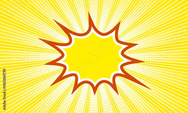 Obraz starburst yellow abstract background element of design illustration. sunburst - sunray vector

