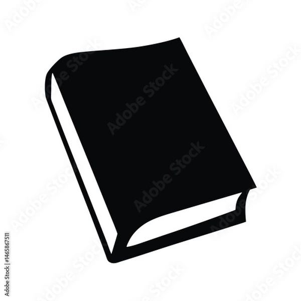 Fototapeta Simple Black Book Icon Graphic Illustration Design Element