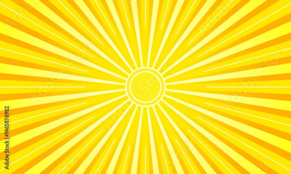Obraz starburst yellow abstract background element of design illustration. sunburst - sunray vector 