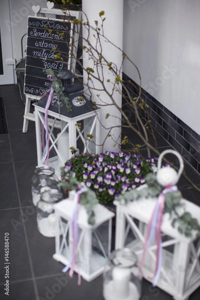 Obraz weselne dekoracje