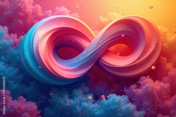 Fototapeta Abstract geometric shapes, infinitely looping , shapes, contemporary, angles