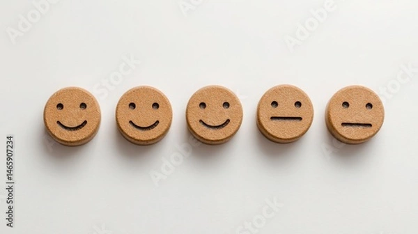 Fototapeta Emotional sequence model icon concept representing various feelings in a step-by-step persuasive approach