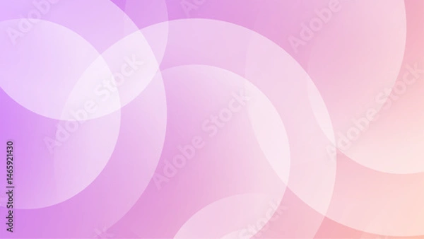 Fototapeta Pink and white abstract background with overlapping circles. Suitable for trendy designs, feminine branding, and modern artistic projects.