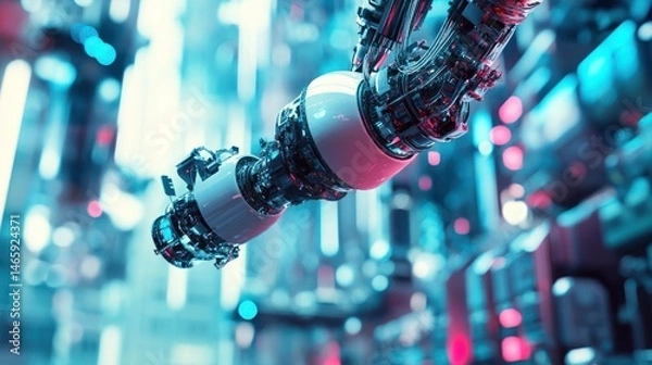 Obraz Futuristic Robotic Arm in a Technological Setting