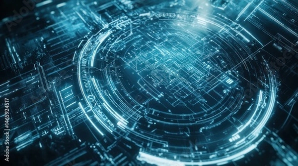 Obraz Abstract Digital Futuristic Technology Interface Design