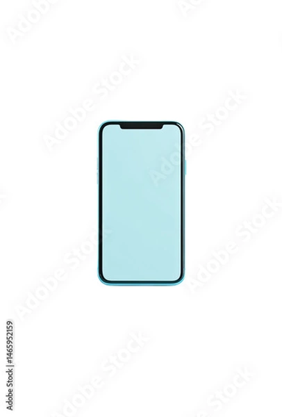 Fototapeta Light teal phone mockup
