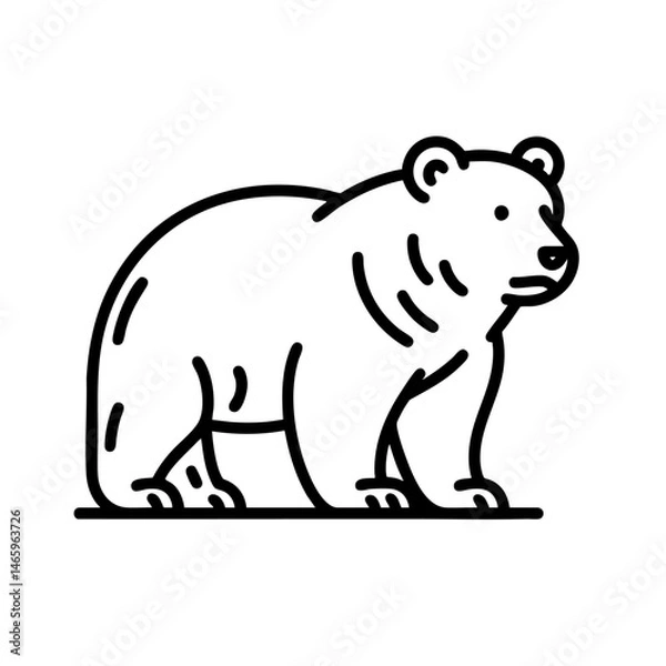 Obraz Majestic Bear in the Wild  A Nature Illustration