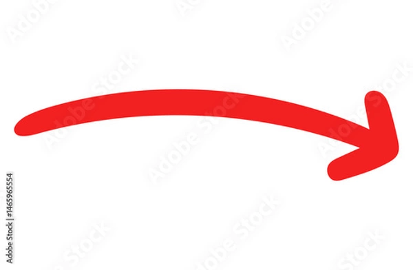Fototapeta Hand-drawn Arrow Icon for Casual UI and Notes