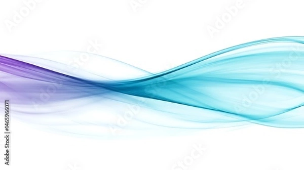 Obraz Abstract flowing curves of turquoise and purple