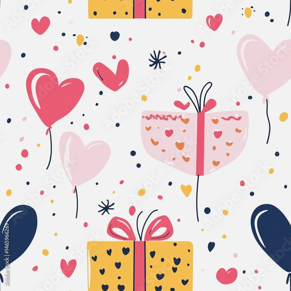 Fototapeta Memphis colorful style seamless pattern. Creative minimalist style art background for children or trendy design with basic shapes. Simple childish scribble backdrop white background
