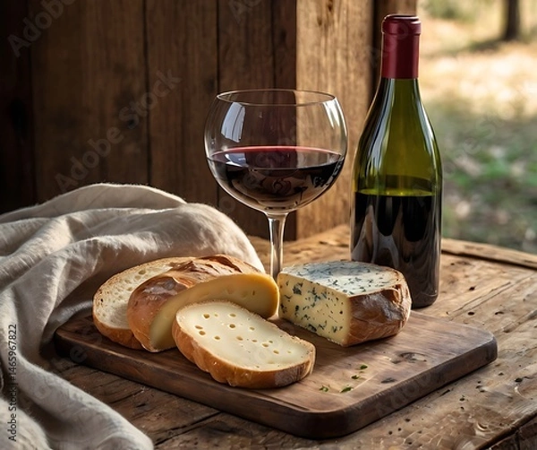 Obraz cheese and wine