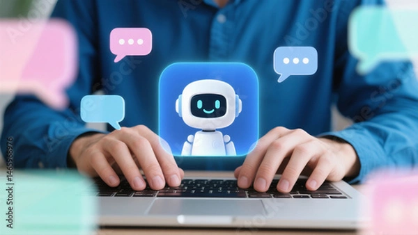 Fototapeta AI Chatbot Customer Service Revolutionizing Online Support