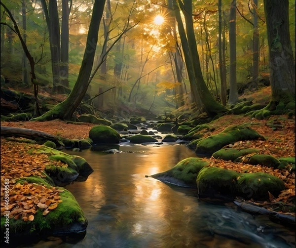Obraz stream in the forest