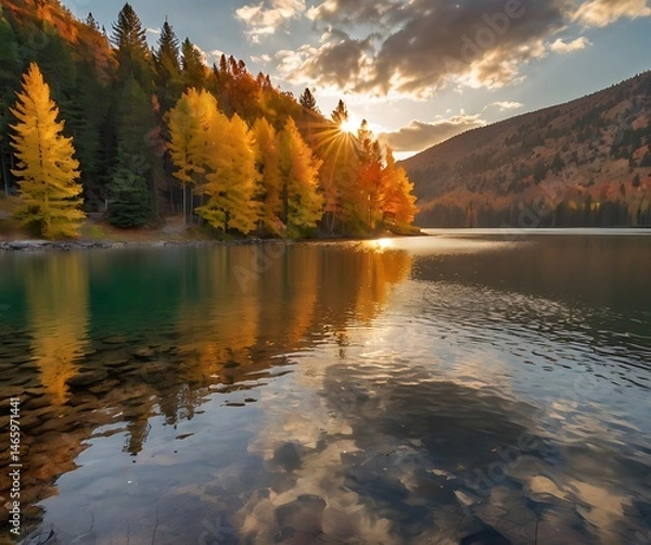 Obraz autumn in the mountains