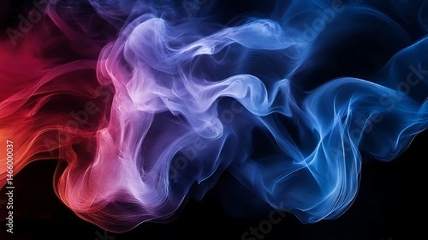 Fototapeta Abstract smoke patterns in vibrant colors