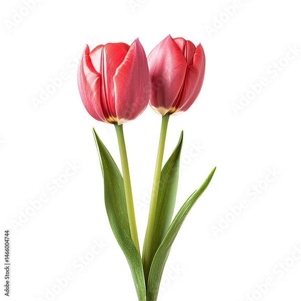 Fototapeta Two Pink Tulips