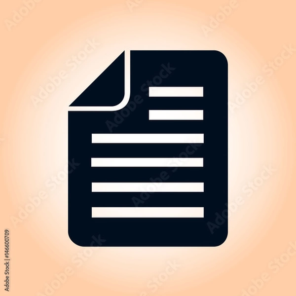 Fototapeta Document  with Ok  icon. Add paper. Attach page.